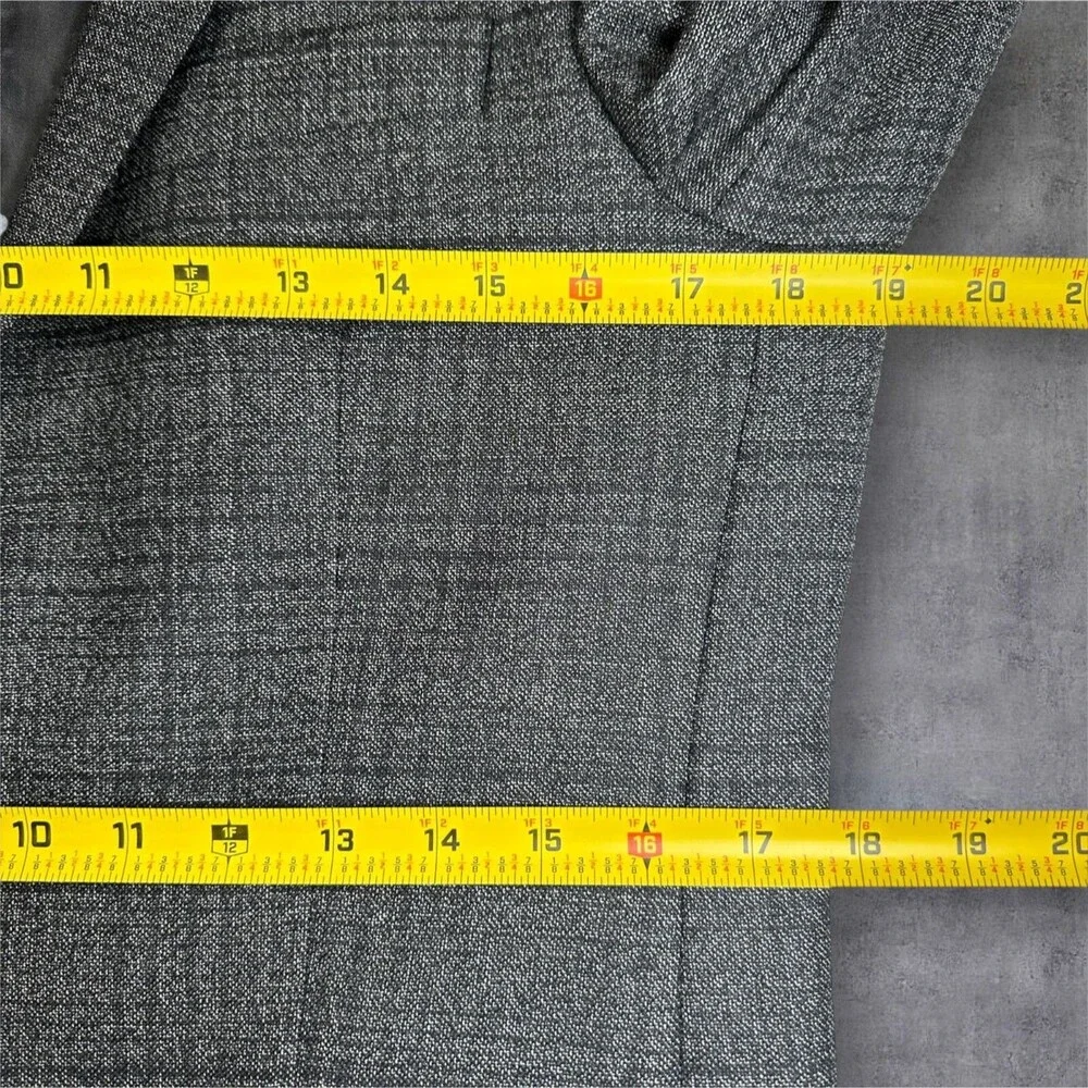 JOHN VARVATOS Mens Blazer 36R Sport Coat Two Button Jacket Gray Glen Plaid Wool